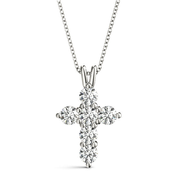 Petite Lab-Grown Diamond Cross Pendant (3/4 ct. tw.) (7201706213560)