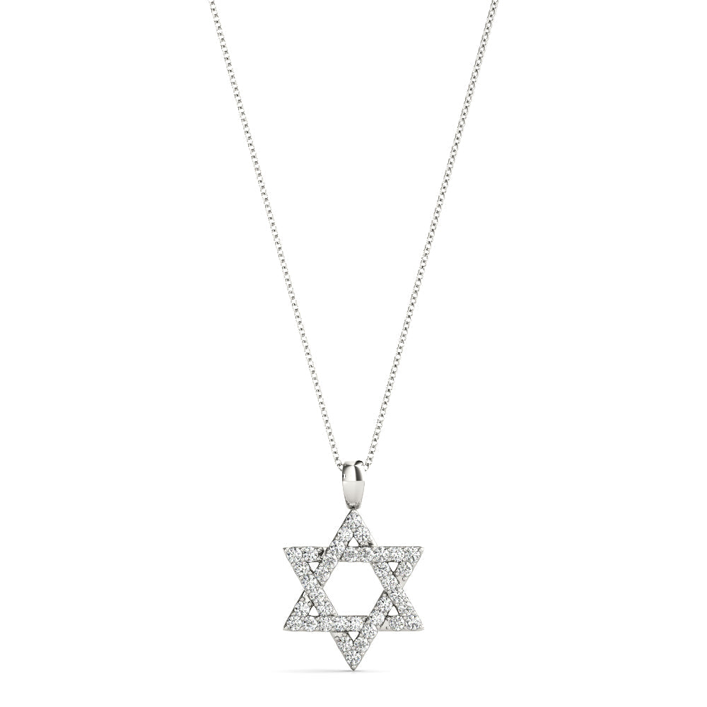 Star of David Lab-Grown Diamond Pendant (7201706344632)