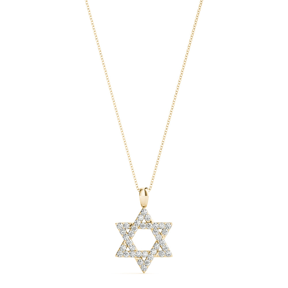 Star of David Lab-Grown Diamond Pendant (7201706344632)