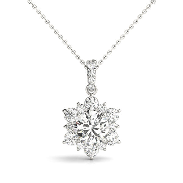 Starburst Lab-Grown Diamond Halo Pendant (1.25 ct. tw.) (7201706606776)