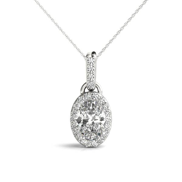 Oval Lab-Grown Diamond Halo Pendant (2/3 ct. tw.) (7201706639544)