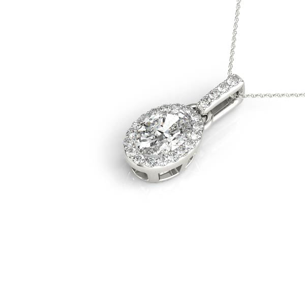 Oval Lab-Grown Diamond Halo Pendant (2/3 ct. tw.) (7201706639544)