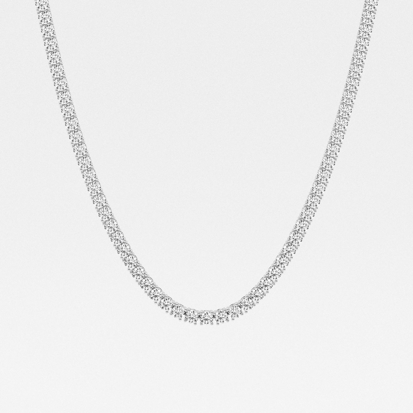 Round Lab Diamond Four Prong Tennis Necklace (24.25 ct. tw.) (7283089932472)