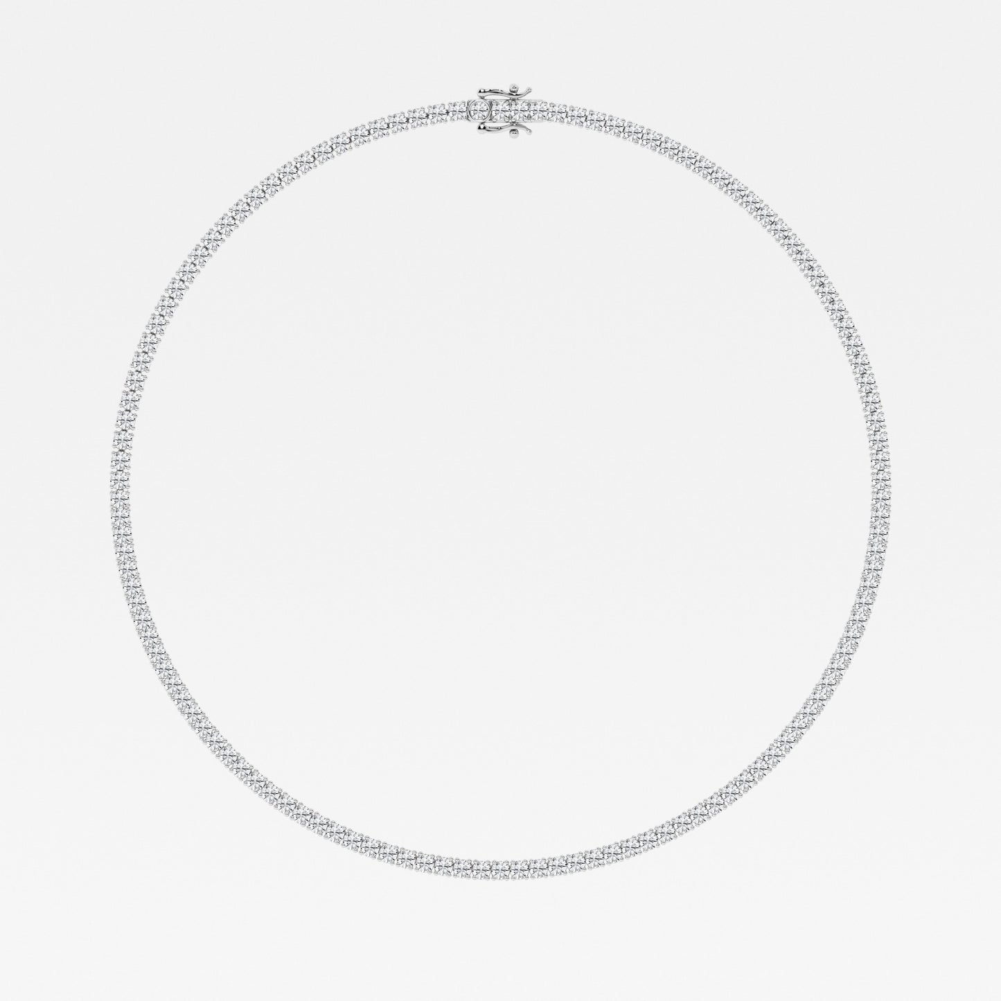Round Lab Diamond Four Prong Tennis Necklace (15.25 ct. tw.) (7283088031928)