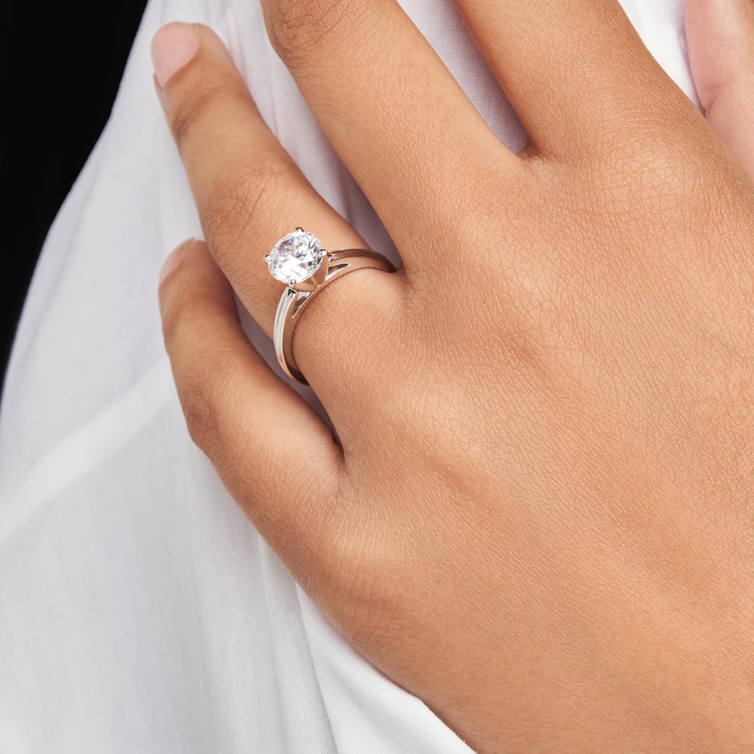 Jayden Solitaire Engagement Ring with Moissanite (7285392507064)