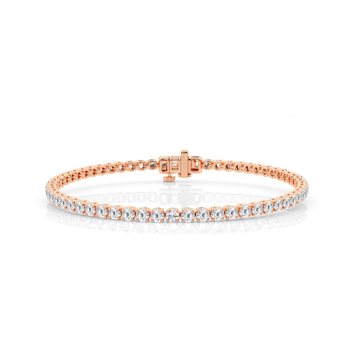 Four Prong Lab Diamond Tennis Bracelet (7299651666104)