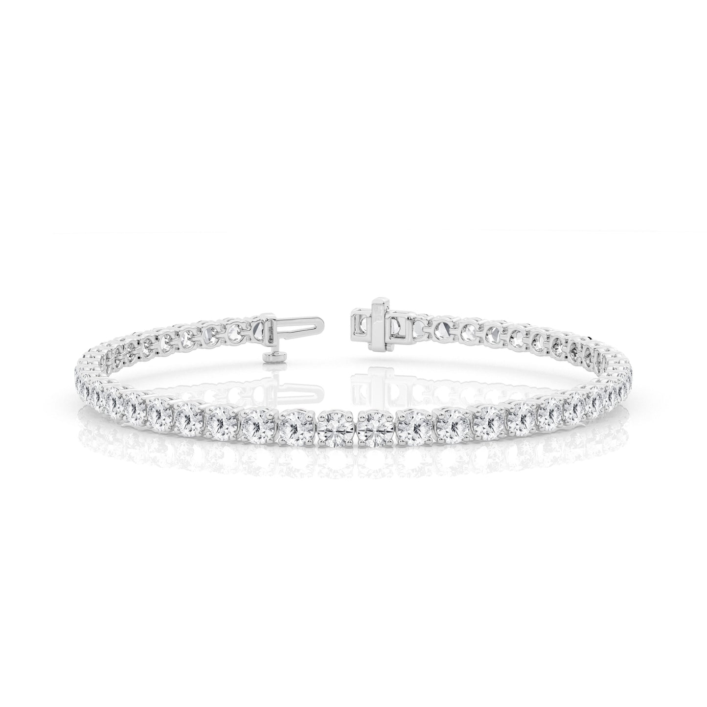 Four Prong Lab Diamond Tennis Bracelet (7299651666104)