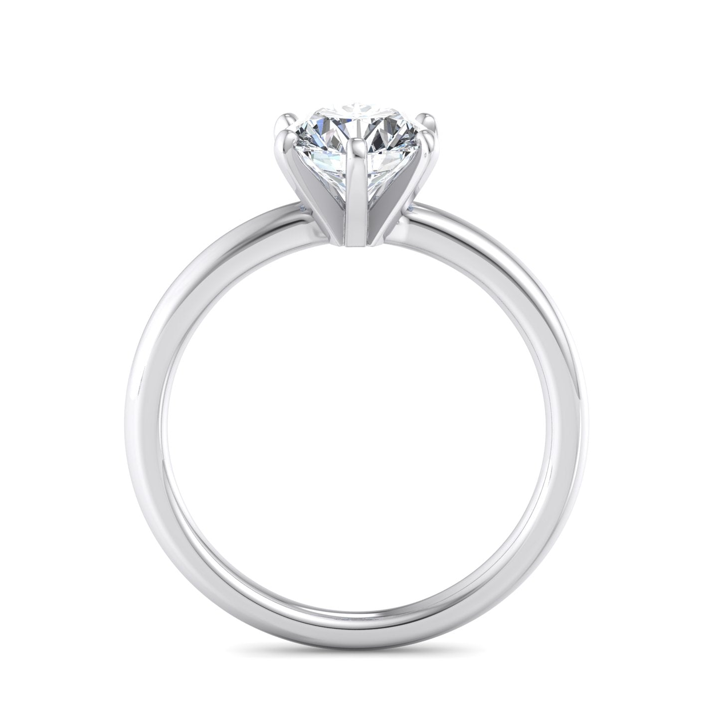 Ilana 6 Prong Solitaire Ring with Moissanite (7398454034616)