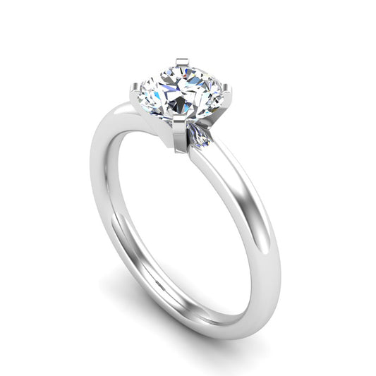Lillian 4 Prong Solitaire Engagement Ring with Moissanite (7290595770552)