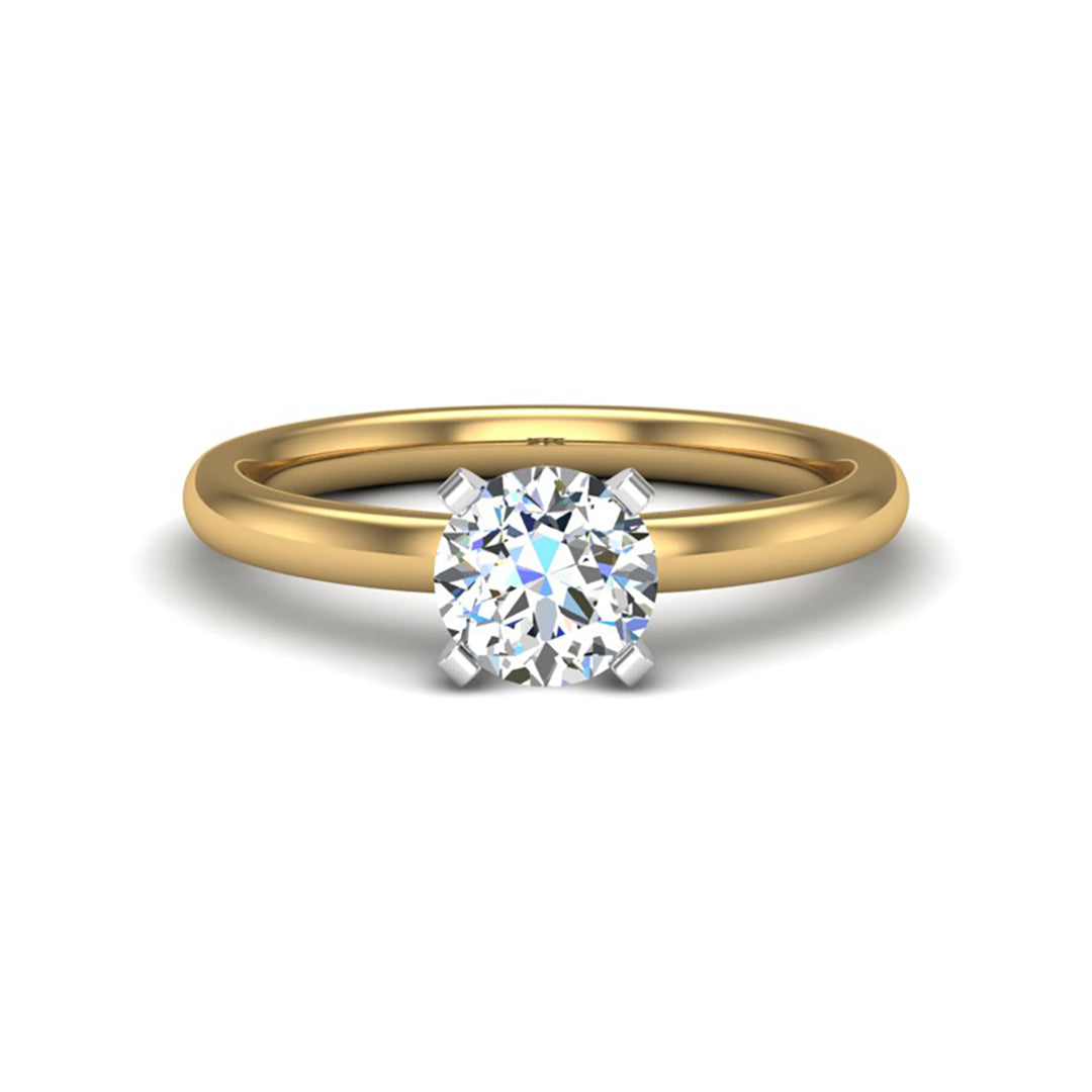 Lillian 4 Prong Solitaire Engagement Ring with Moissanite (7290595770552)