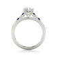Harleigh Sapphire & Diamond Engagement Ring with Moissanite (7428561830072)