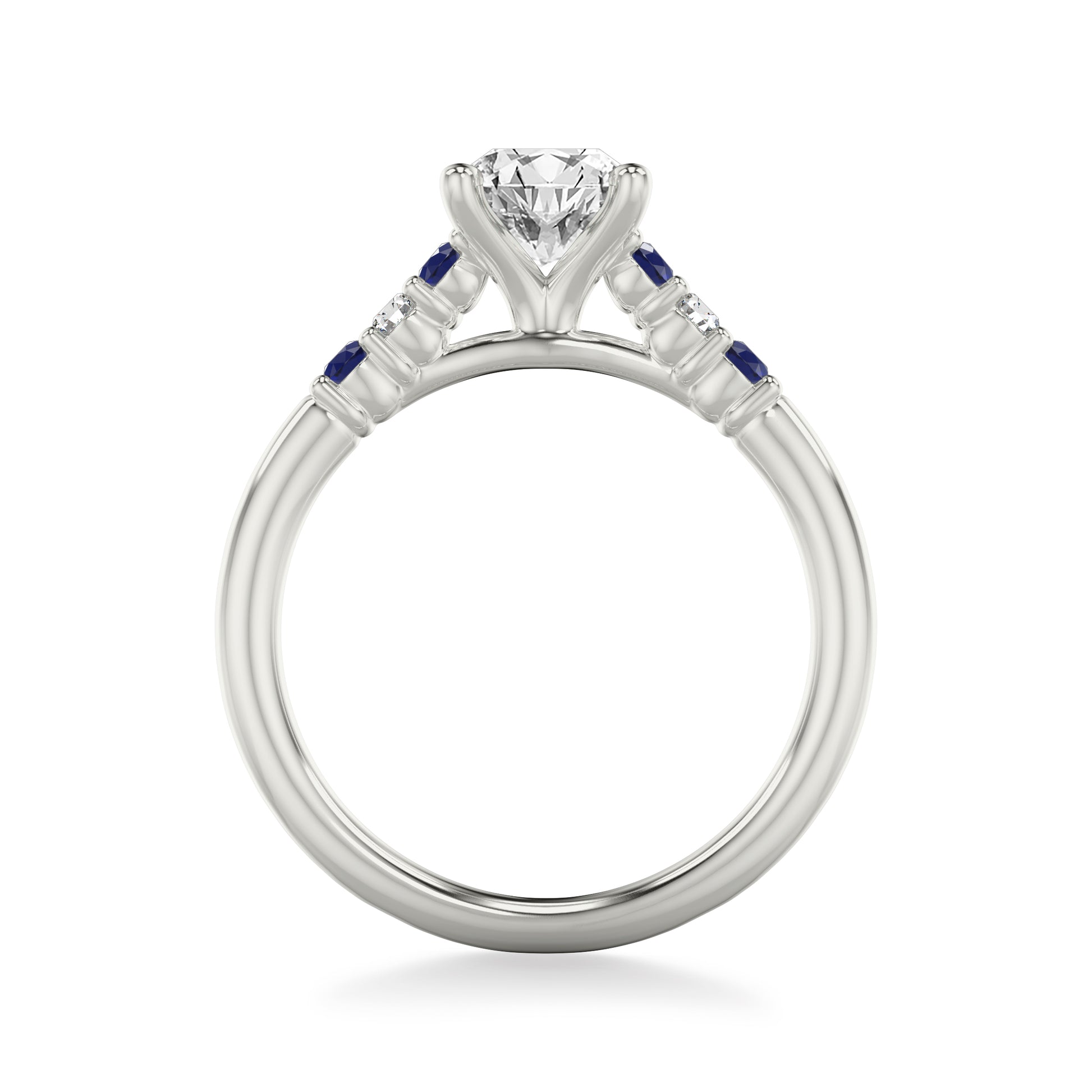 Harleigh Sapphire & Diamond Engagement Ring with Moissanite (7428561830072)