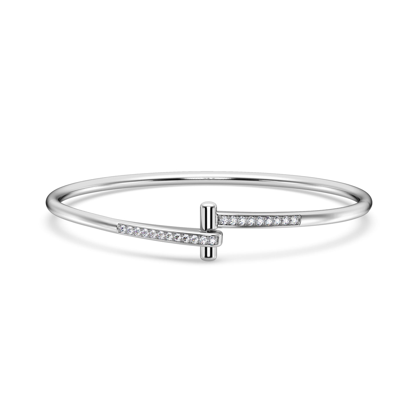 Diamond love knot bracelet (9153411776696)