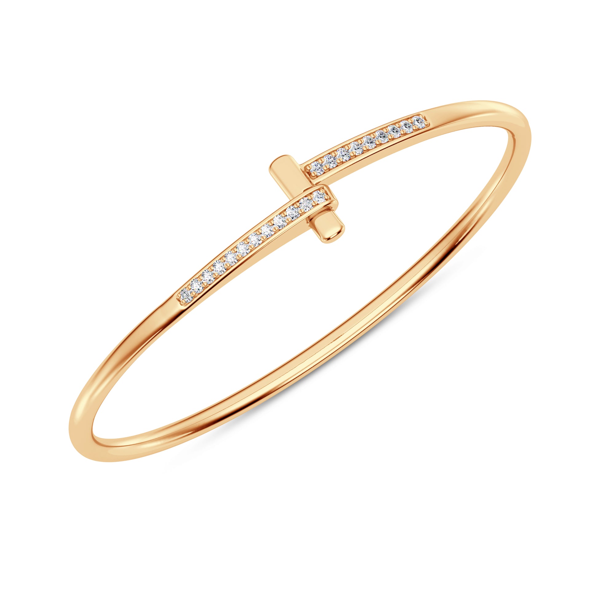 Diamond love knot bracelet (9153411776696)