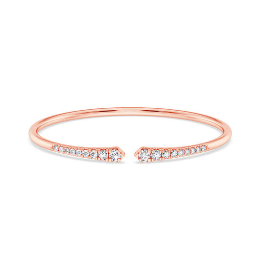 Open cuff diamond bracelet (9153412726968)