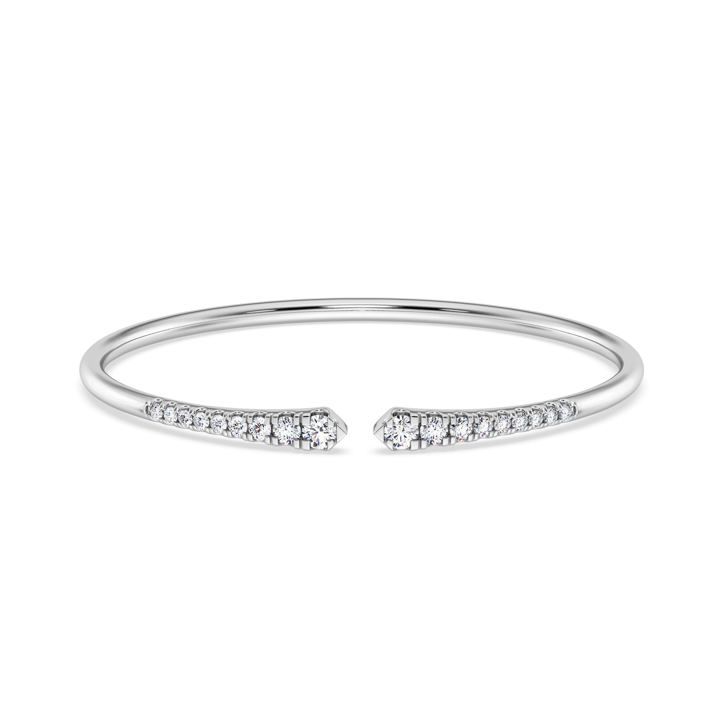 Open cuff diamond bracelet (9153412726968)