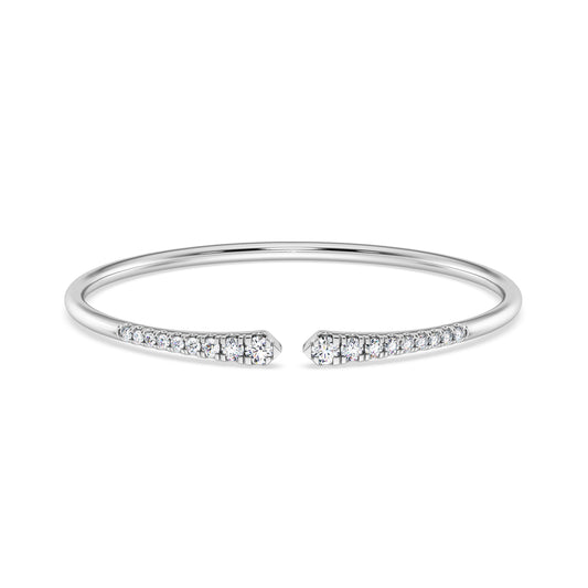 Open cuff diamond bracelet (9153412726968)