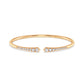 Open cuff diamond bracelet (9153412726968)