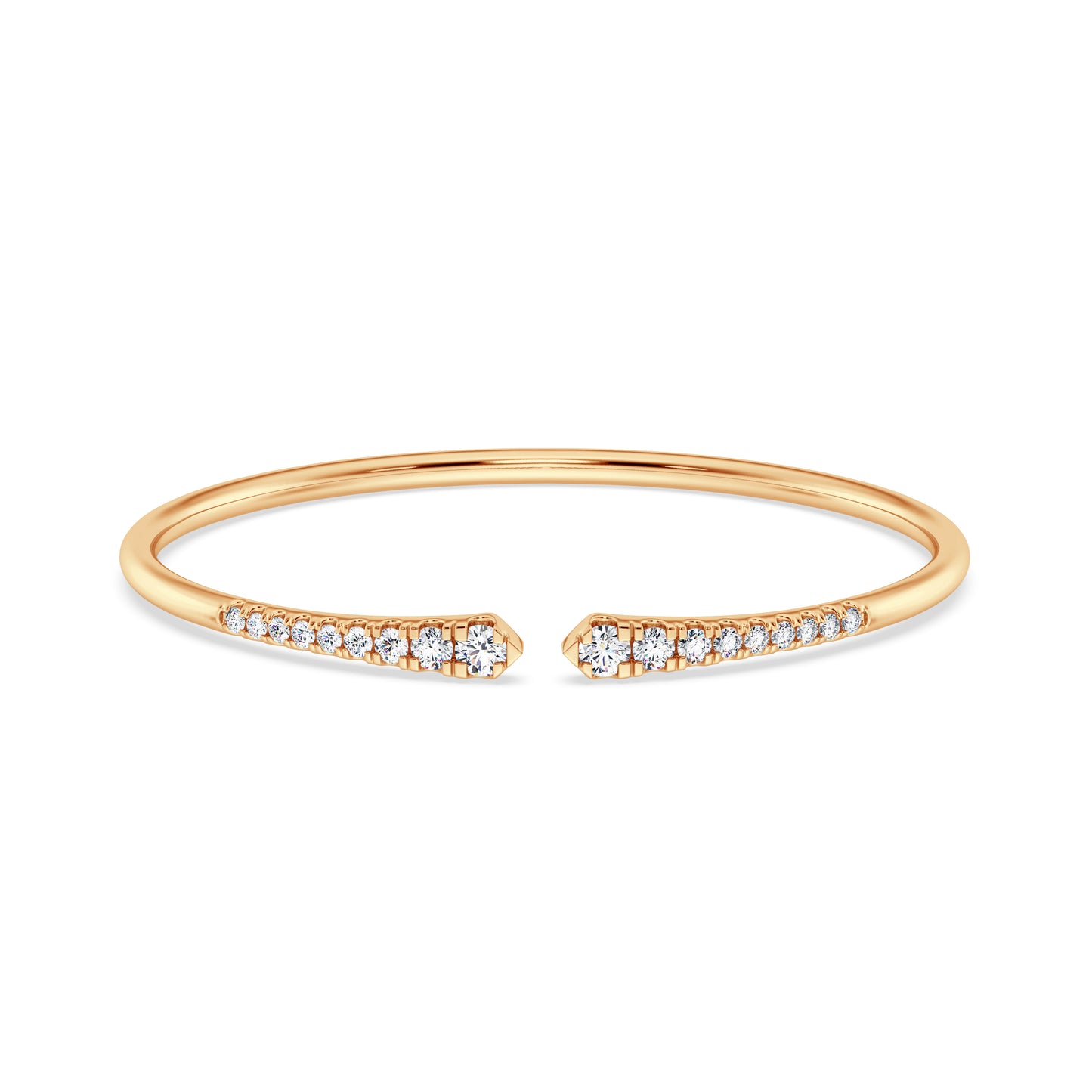 Open cuff diamond bracelet (9153412726968)