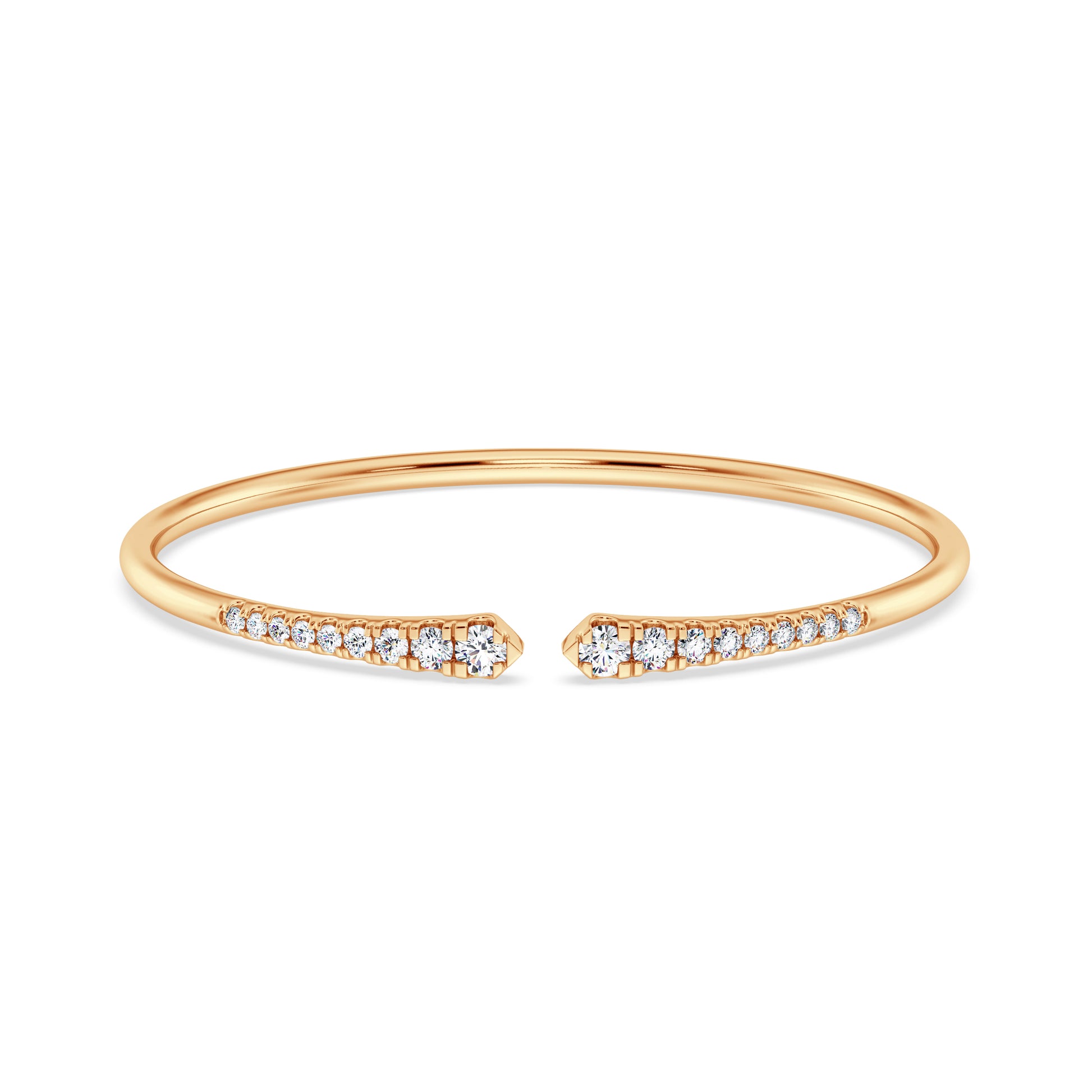 Open cuff diamond bracelet (9153412726968)