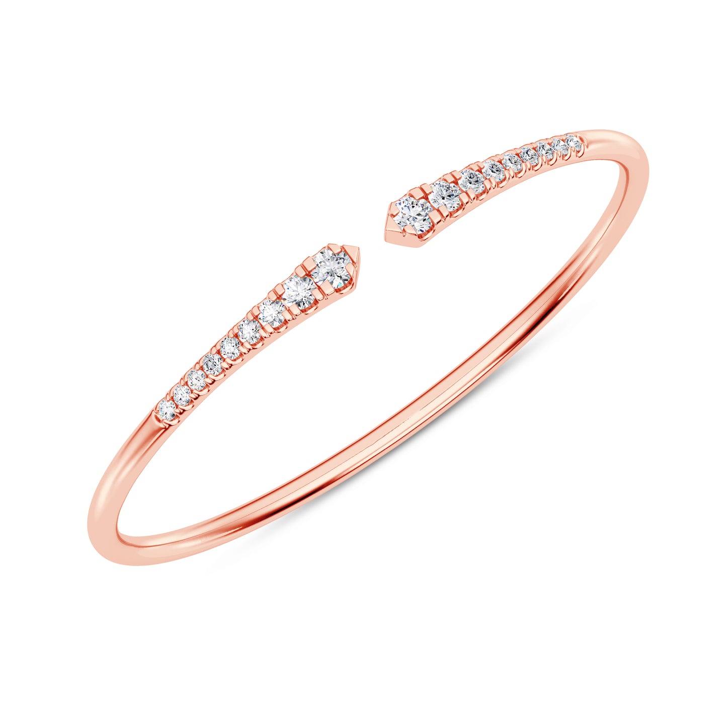 Open cuff diamond bracelet (9153412726968)