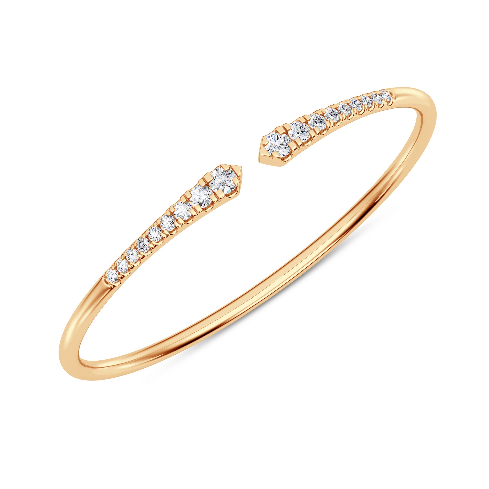 Open cuff diamond bracelet (9153412726968)