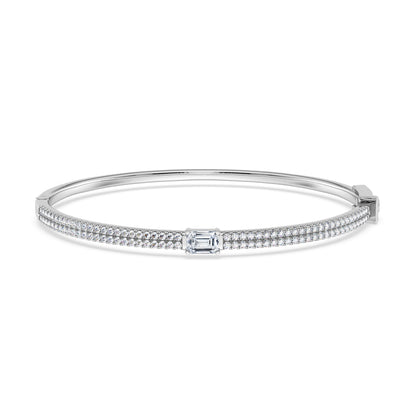 Double layered oval diamond bracelet (9153414168760)