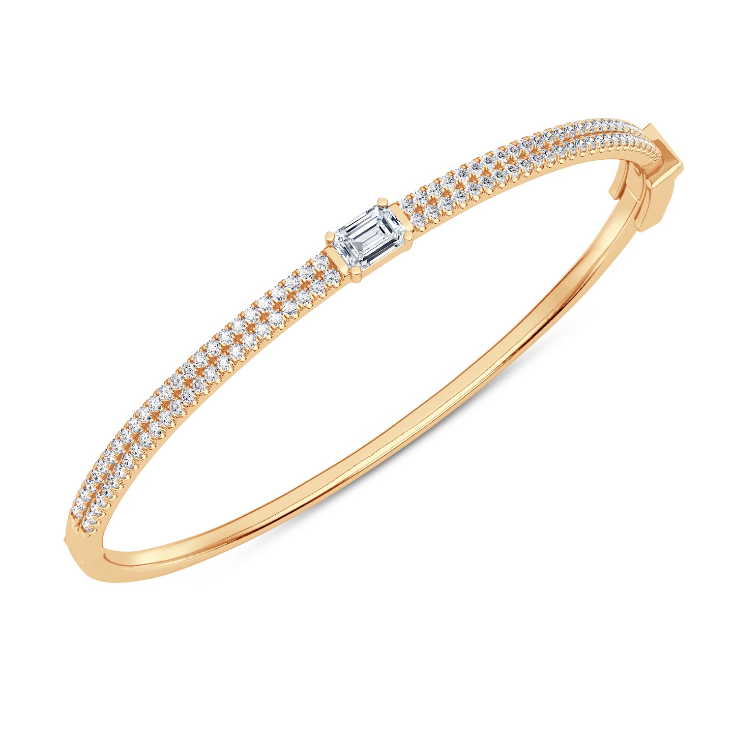 Double layered oval diamond bracelet (9153414168760)