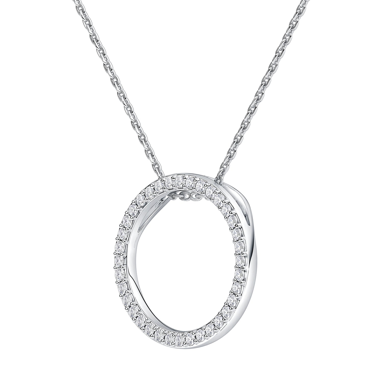 Petite Circular Diamond Pendant (7355629764792)