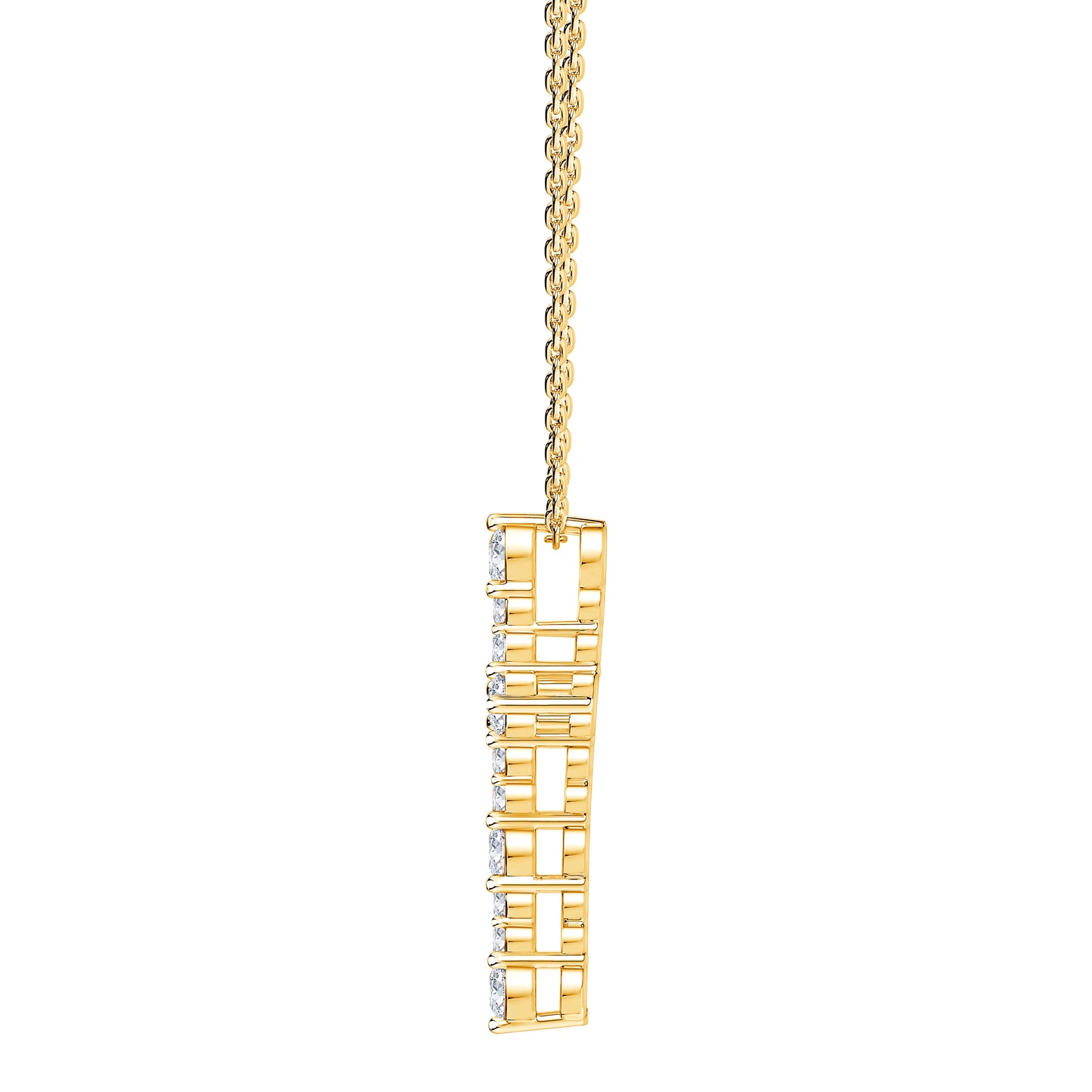 Modern Cross Lab Diamond Pendant (7355702542520)