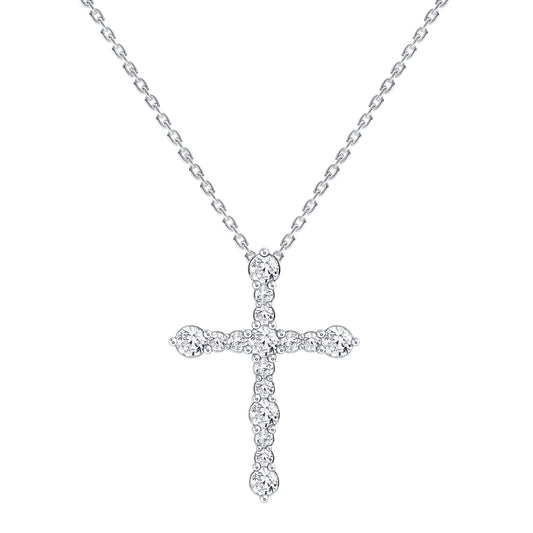 Modern Cross Lab Diamond Pendant (7355702542520)