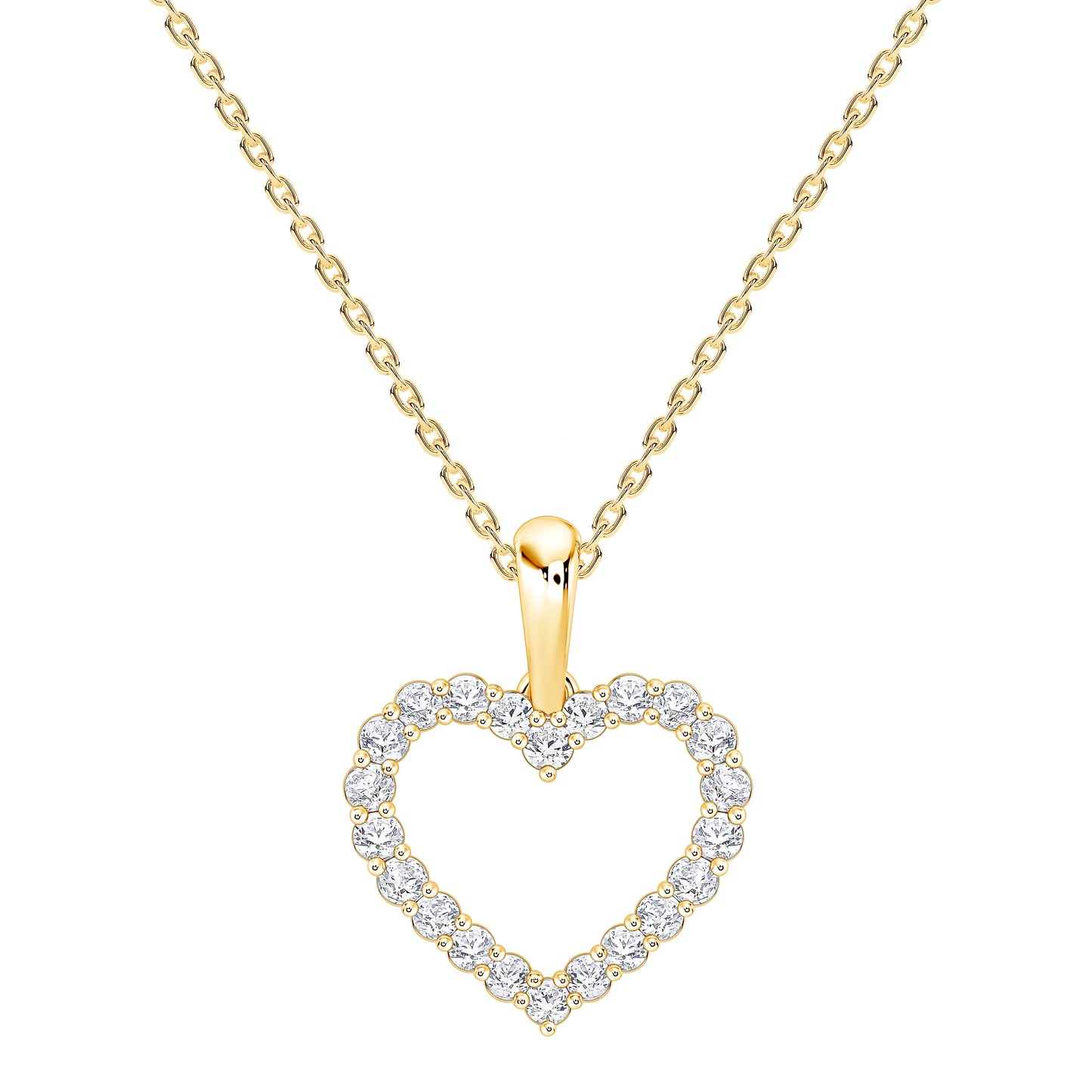 Petite Heart Lab Diamond Pendant (7355737669816)