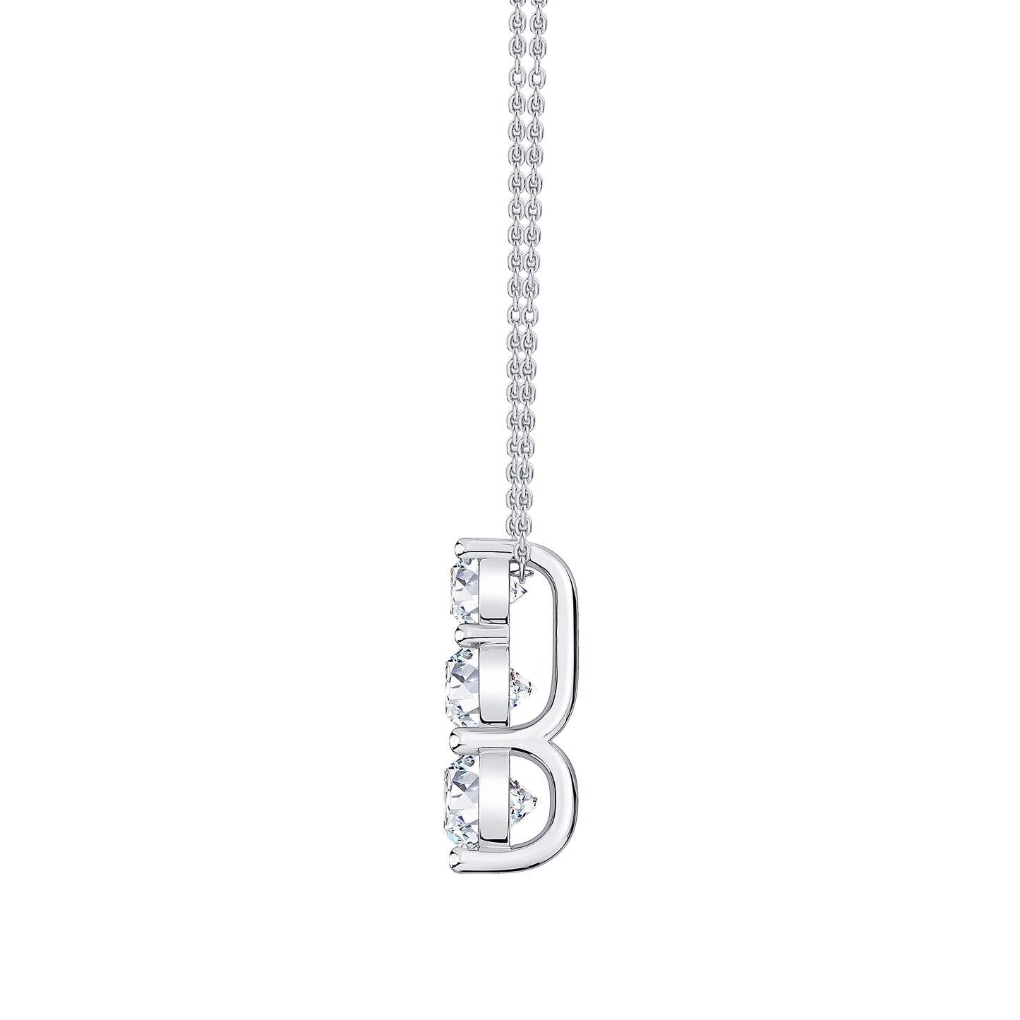 Three-Stone Lab Diamond Drop Pendant (1.00ct tw) (7355839840440)