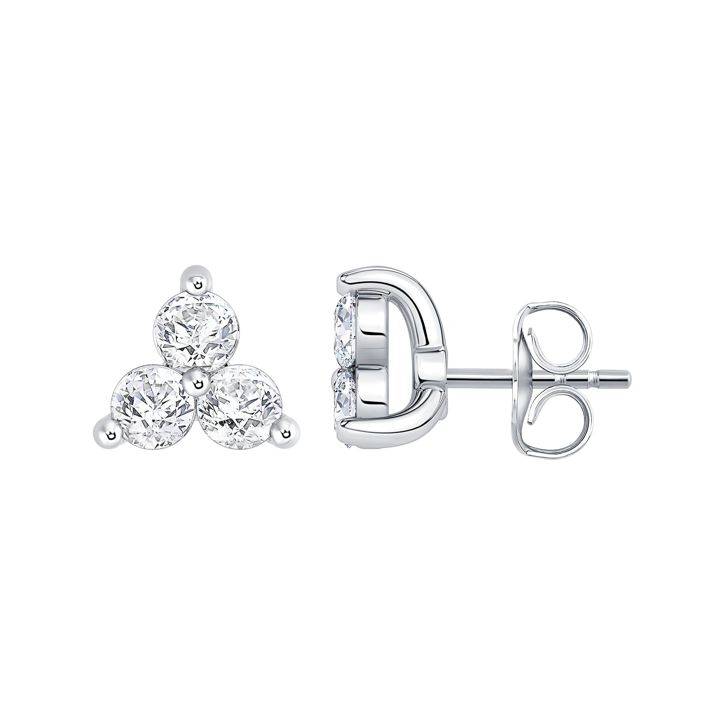 Trio Lab Diamond Stud Earring (7356422193336)