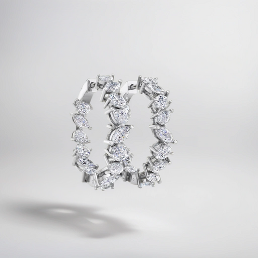 Mixed-Shape Inside-Out Lab Diamond Hoops (4.00ct. tw.) (7427240951992)
