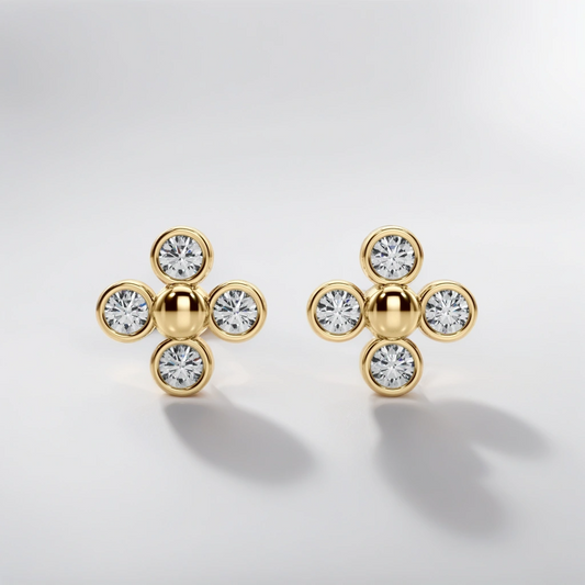 Lab Diamond Cluster Earrings (1/2 ct. tw.) (7207335329976)