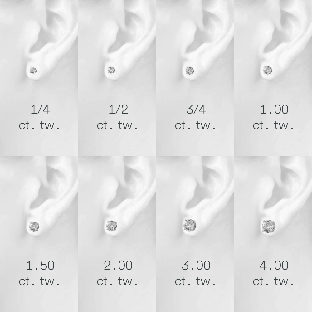 4 carat online stud earrings