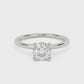 Shannon Diamond Collar Engagement Ring with Moissanite