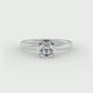 Lillian 4 Prong Solitaire Engagement Ring with Moissanite
