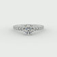 Abigail Pavé Engagement Ring With Hidden Halo with Moissanite