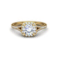 Grace Halo Engagement Ring with Moissanite (7285386674360)