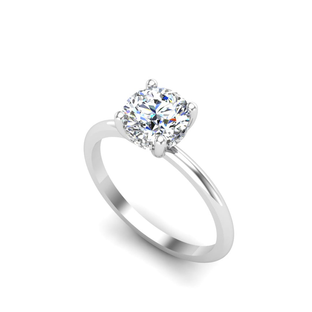 Savannah Hidden Halo Ring with Moissanite (7284352483512)