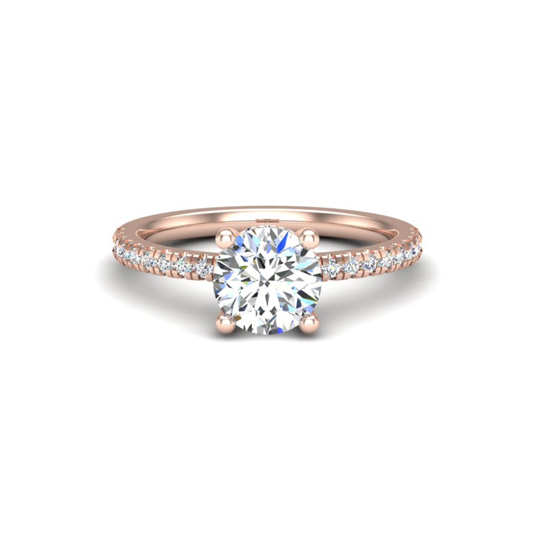 Gabriella Pavé Hidden Halo Engagement Ring with Moissanite (7285383790776)