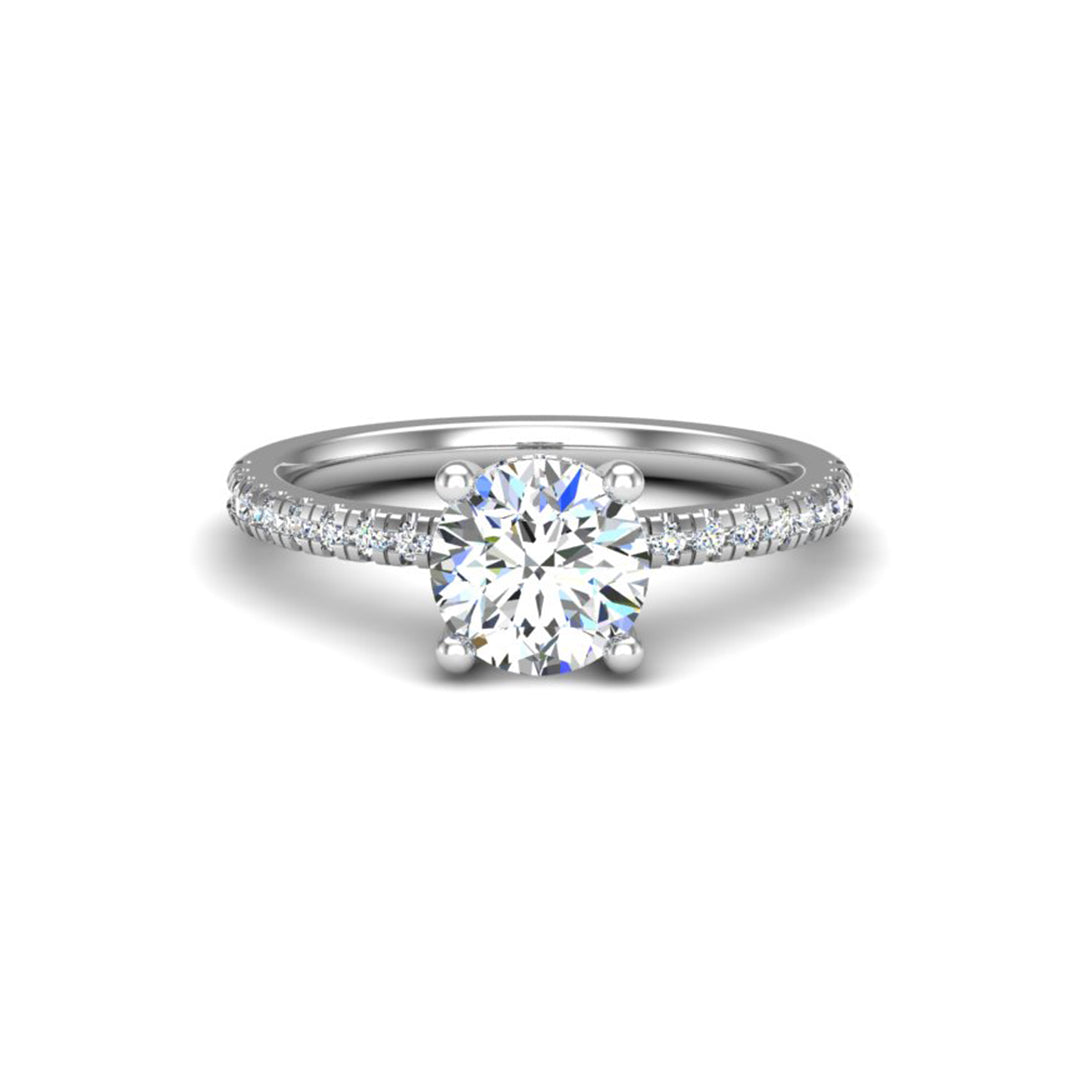 Gabriella Pavé Hidden Halo Engagement Ring with Moissanite (7285383790776)