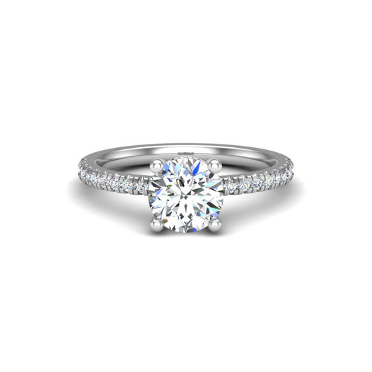 Gabriella Pavé Hidden Halo Engagement Ring with Moissanite (7285383790776)