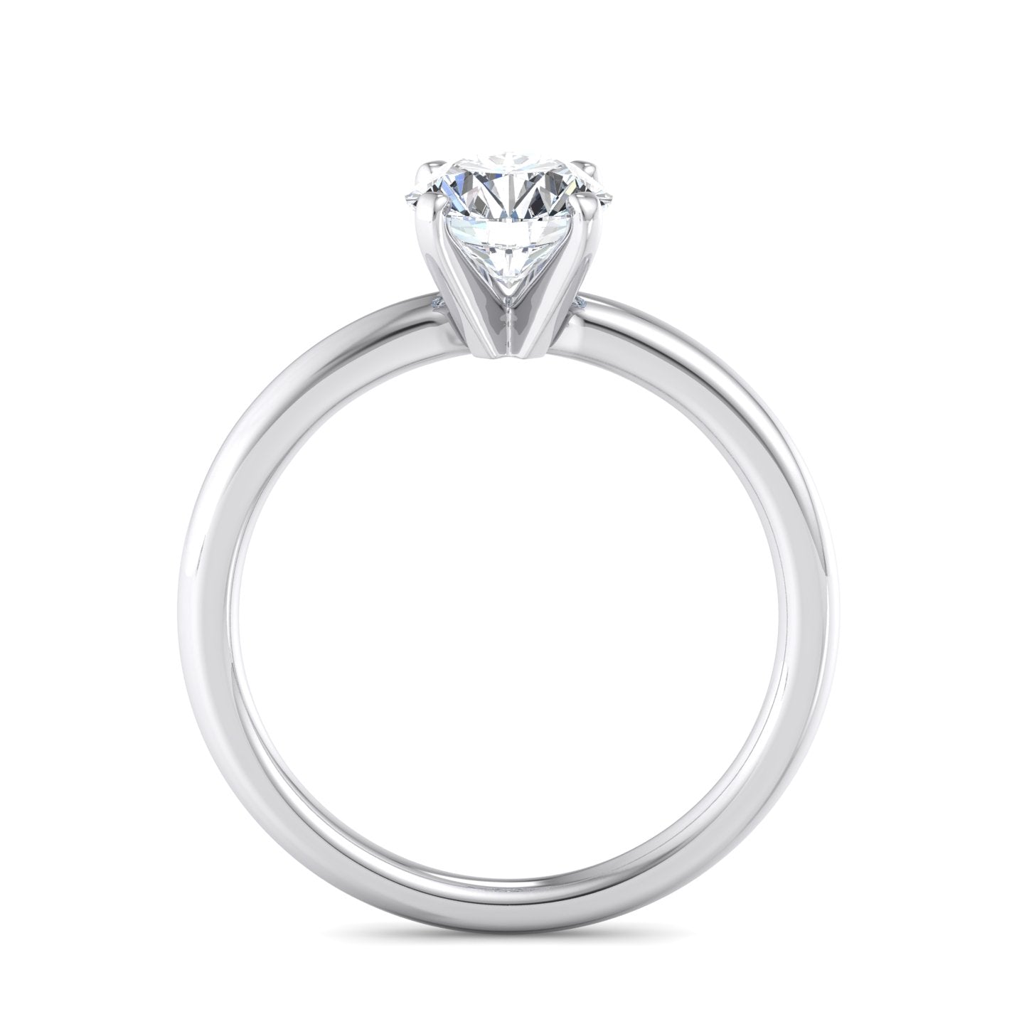 Leah 4 Prong Solitaire Ring with Moissanite (7281798709432)