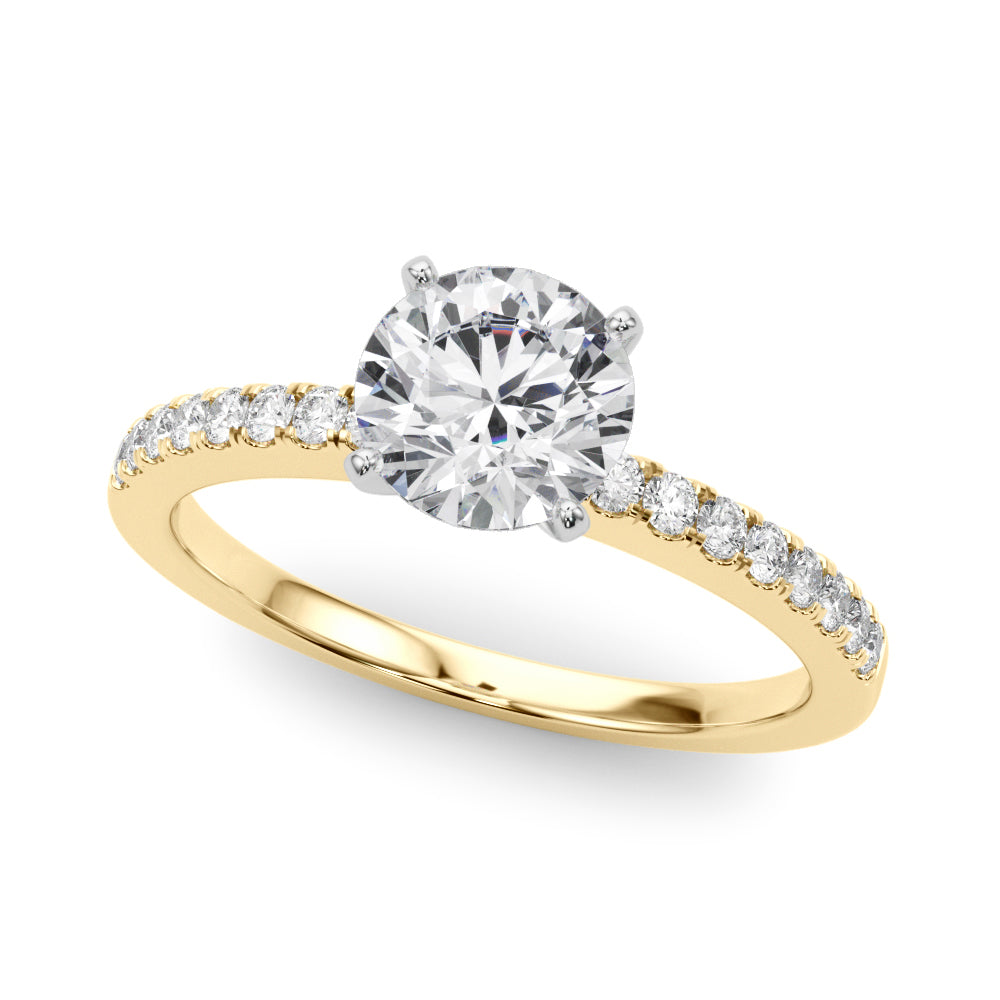 Maddison Pavé Diamond Engagement Ring with Moissanite (7285395685560)