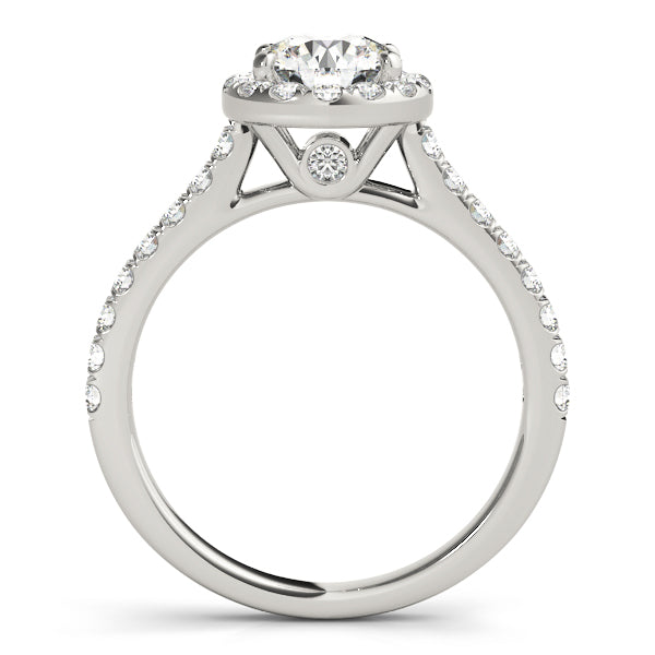 Layla Halo Engagement Ring with Round Moissanite (7285985149112)