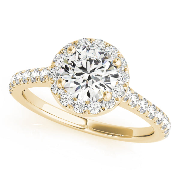 Layla Halo Engagement Ring with Round Moissanite (7285985149112)