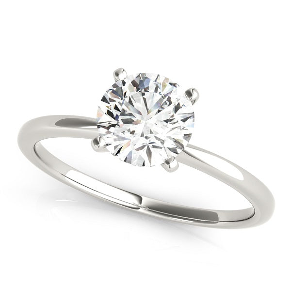 Aurora Classic 4 Prong Solitaire Engagement Ring with Moissanite (7285977743544)